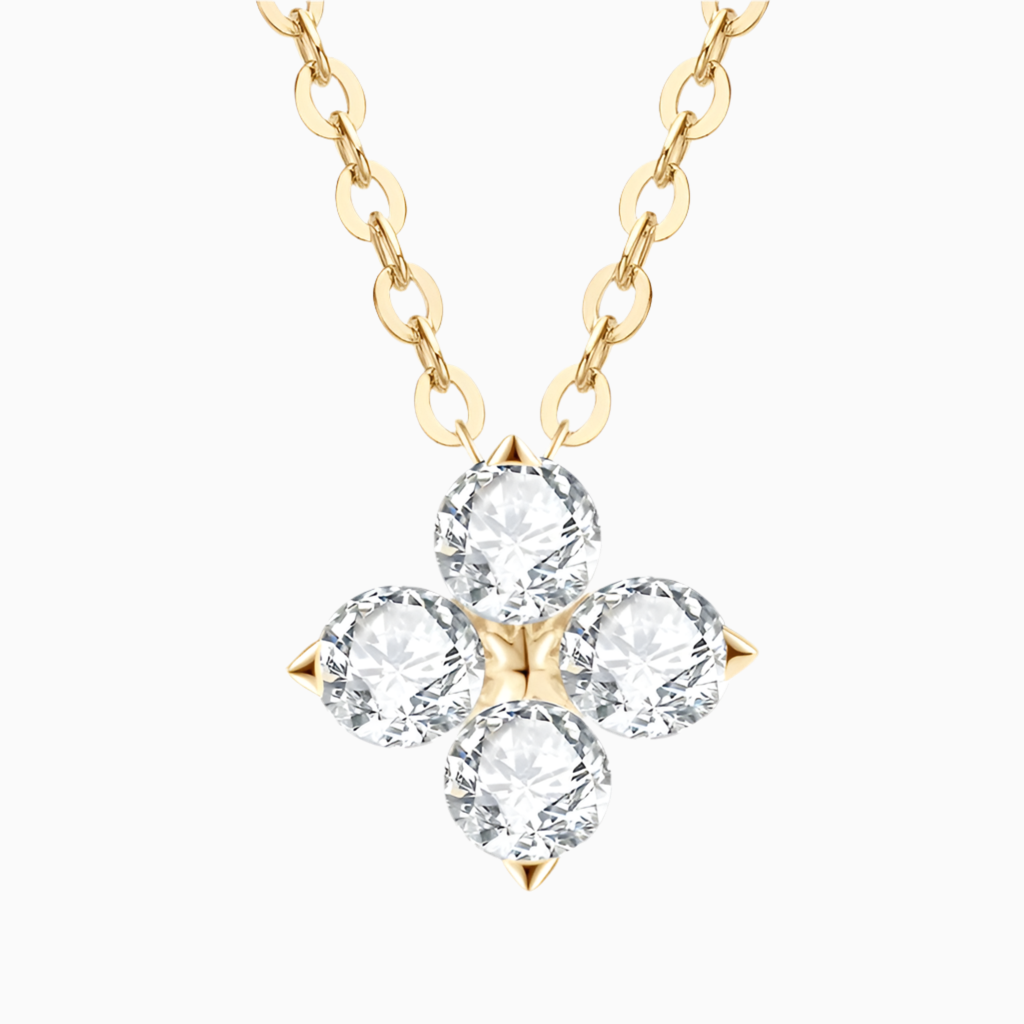 Four-leaf Flower Moissanite Necklace