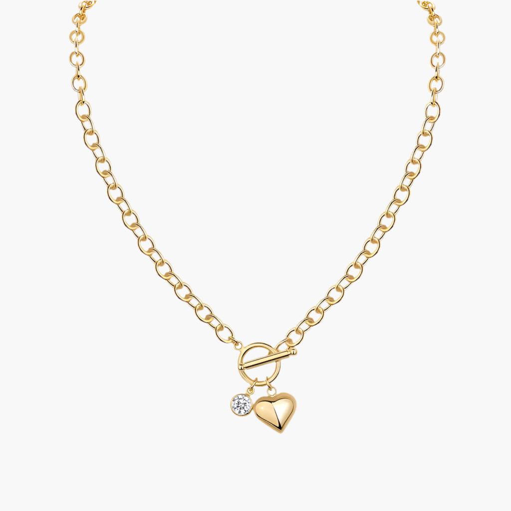 Love Heart Moissanite Necklace