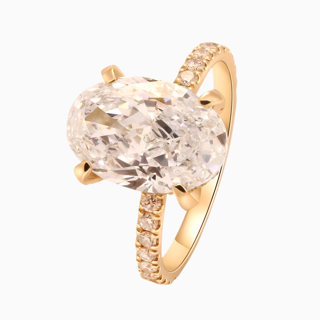 Oval Diamond Ring 14k Gold