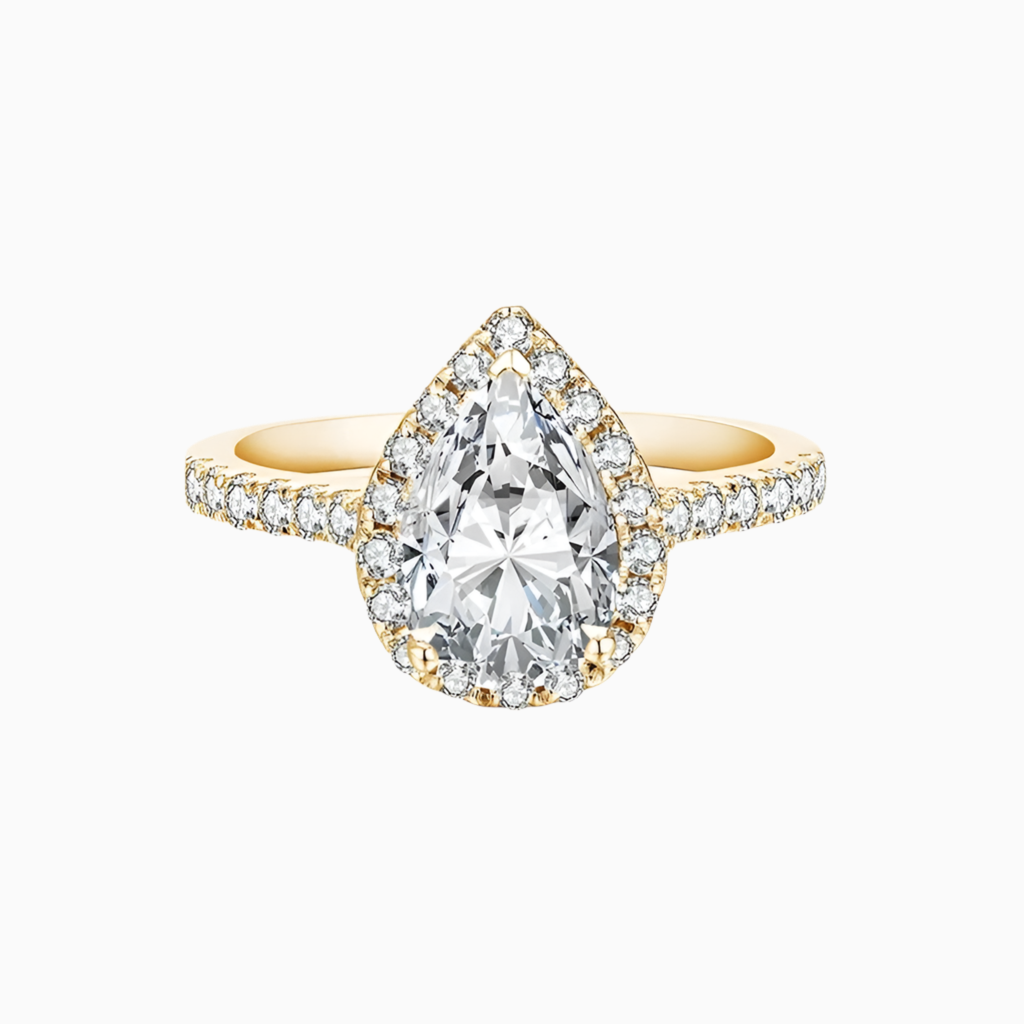 Pear Moissanite Ring