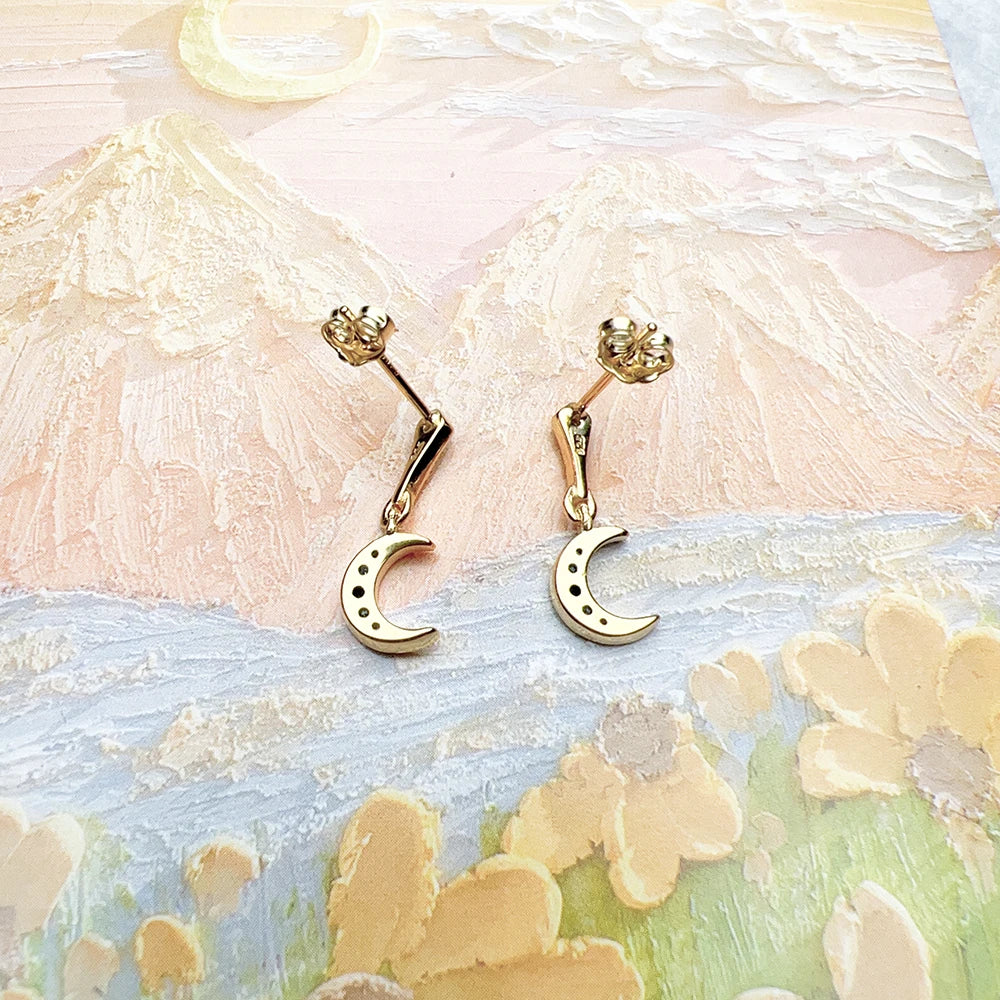 Royalty Moon Drop Earrings