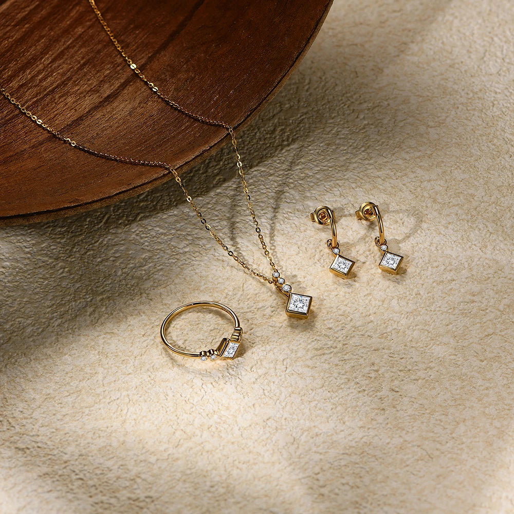 S925 Moissanite Jewelry Set