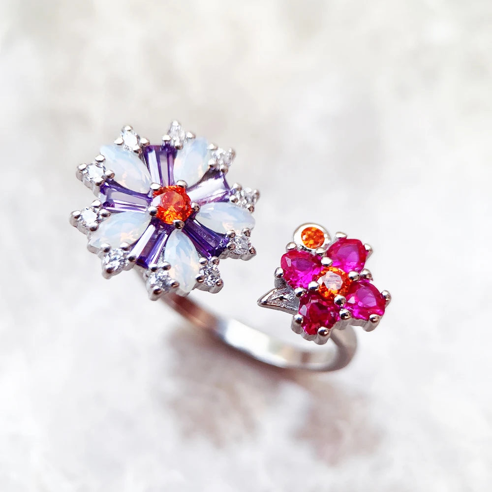 Colorful Flowers Ring