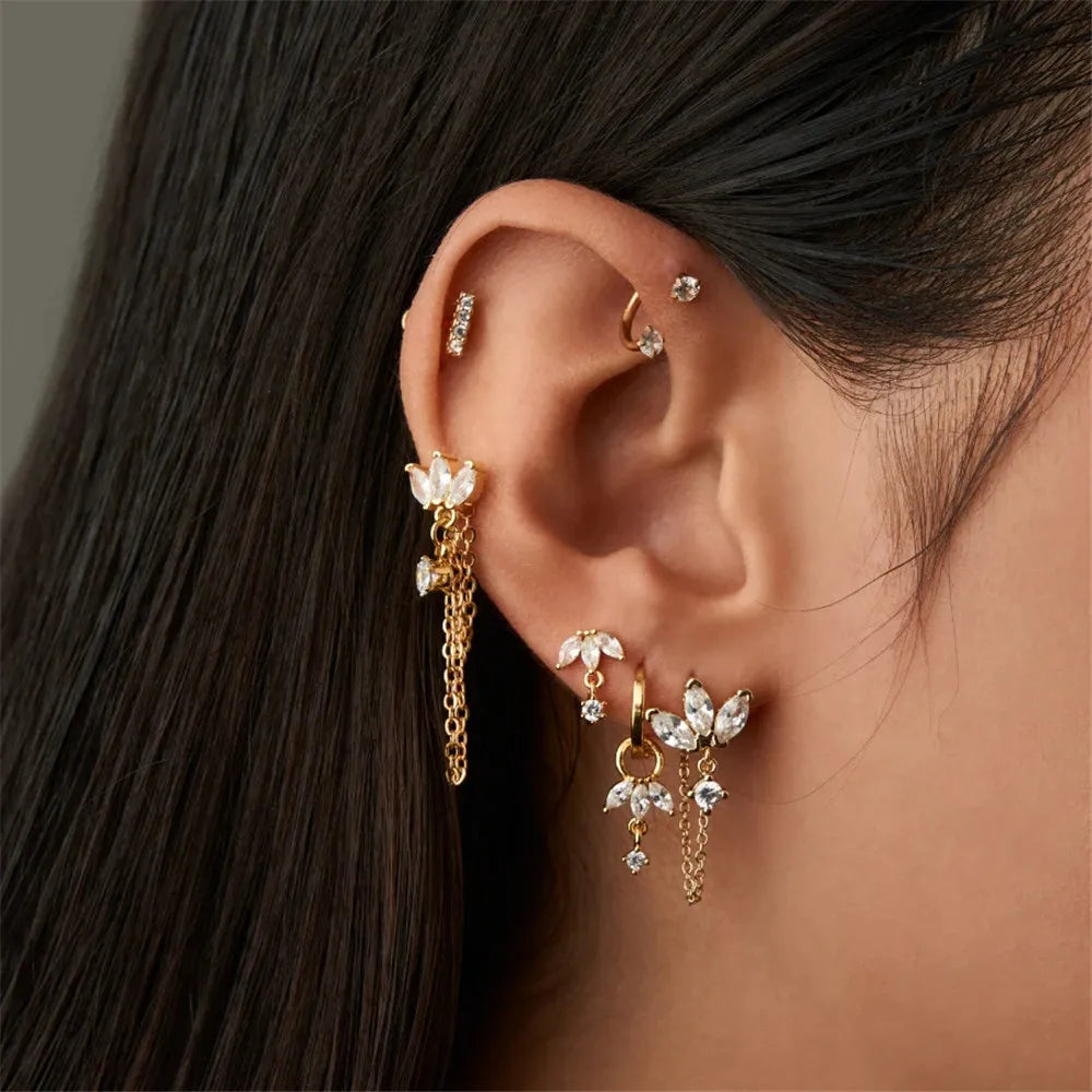 S925 Zircon Earrings