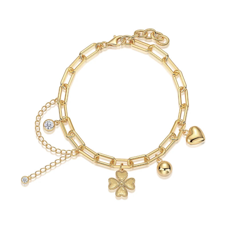 S925 18K Yellow Gold Bracelet