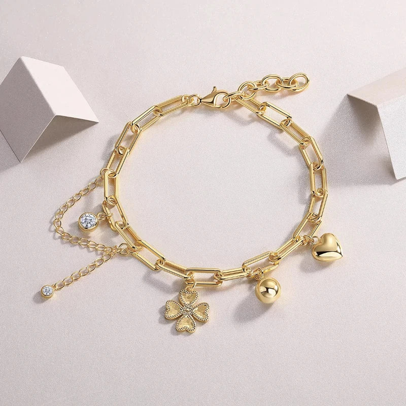 S925 18K Yellow Gold Bracelet