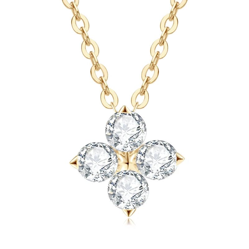 Four-leaf Flower Moissanite Necklace