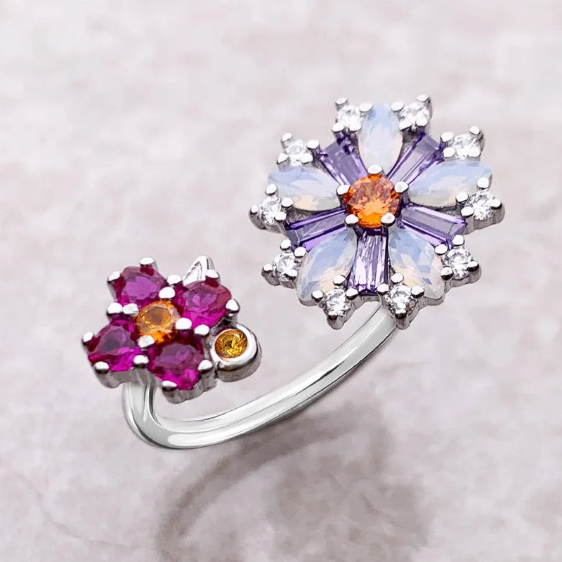 Colorful Flowers Ring