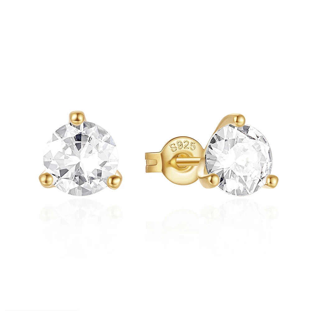 S925 Zircon Studs Earrings