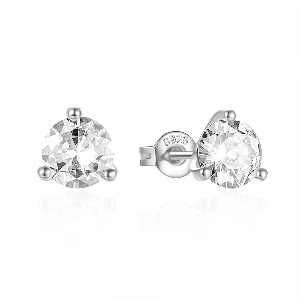 S925 Zircon Studs Earrings