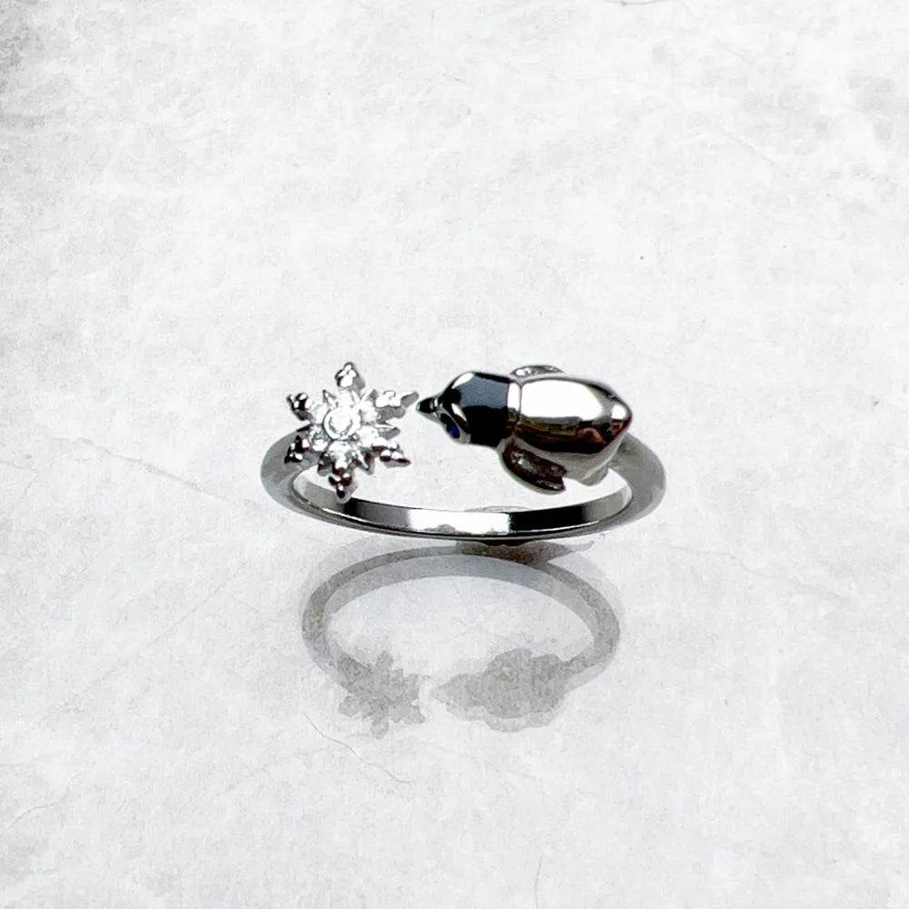 Snowflakes Penguin Ring