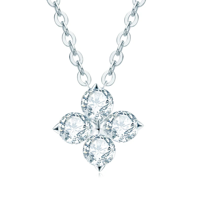 Four-leaf Flower Moissanite Necklace