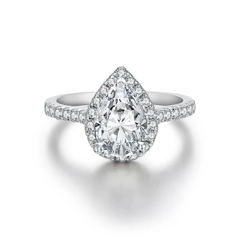 Pear Moissanite Ring