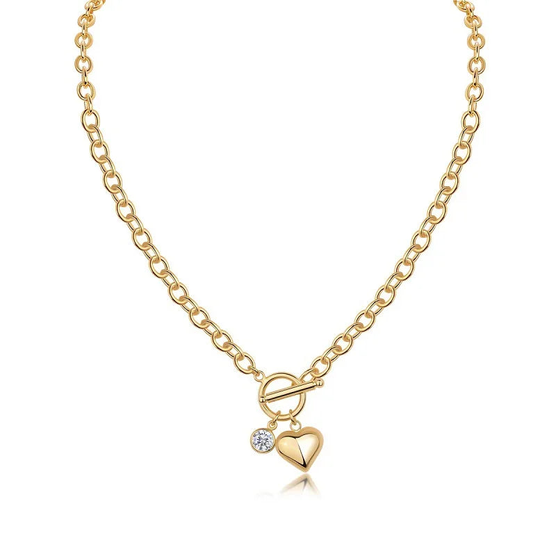 Love Heart Moissanite Necklace